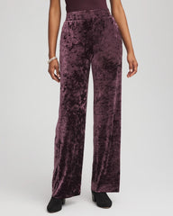 Chico's Petites Petite Crushed Velvet Wide-Leg Pants
