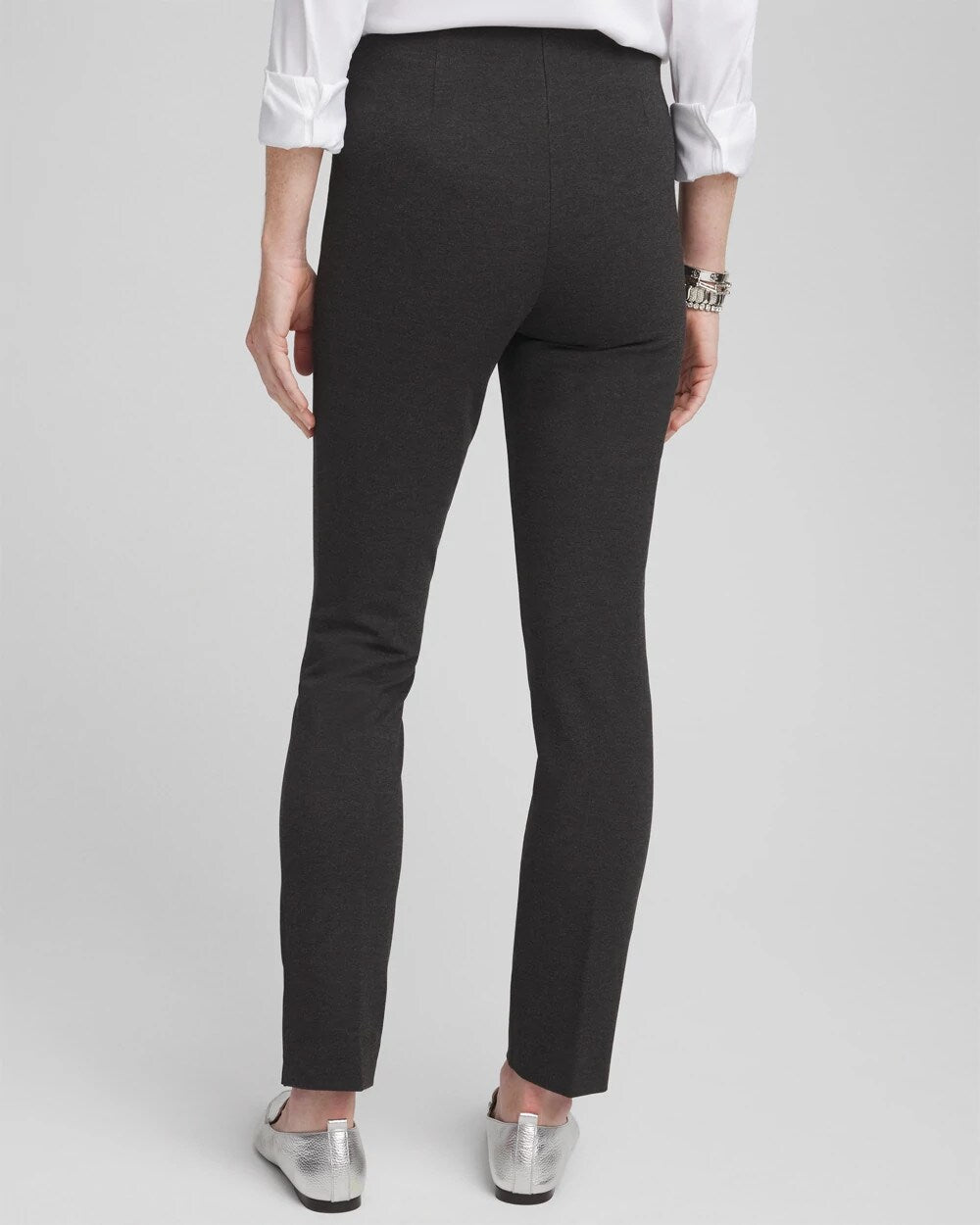 Chico's Petites Petite Juliet Trim Detail Ponte Ankle Pants