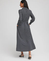 Chico's Petites Petite Chain Print Maxi Shirtdress