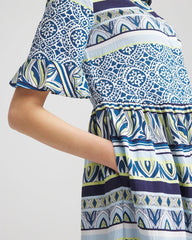 Chico's Petites Petite Flutter-Sleeved Maxi Dress