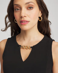 Chico's Petites Petite Travelers™ Jersey Knit Chain-Trim Jumpsuit