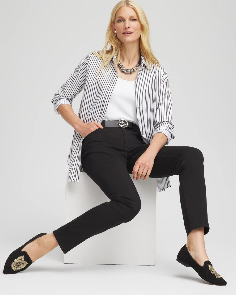 Chico's Petites So Slimming Petite Girlfriend Ankle Jeans
