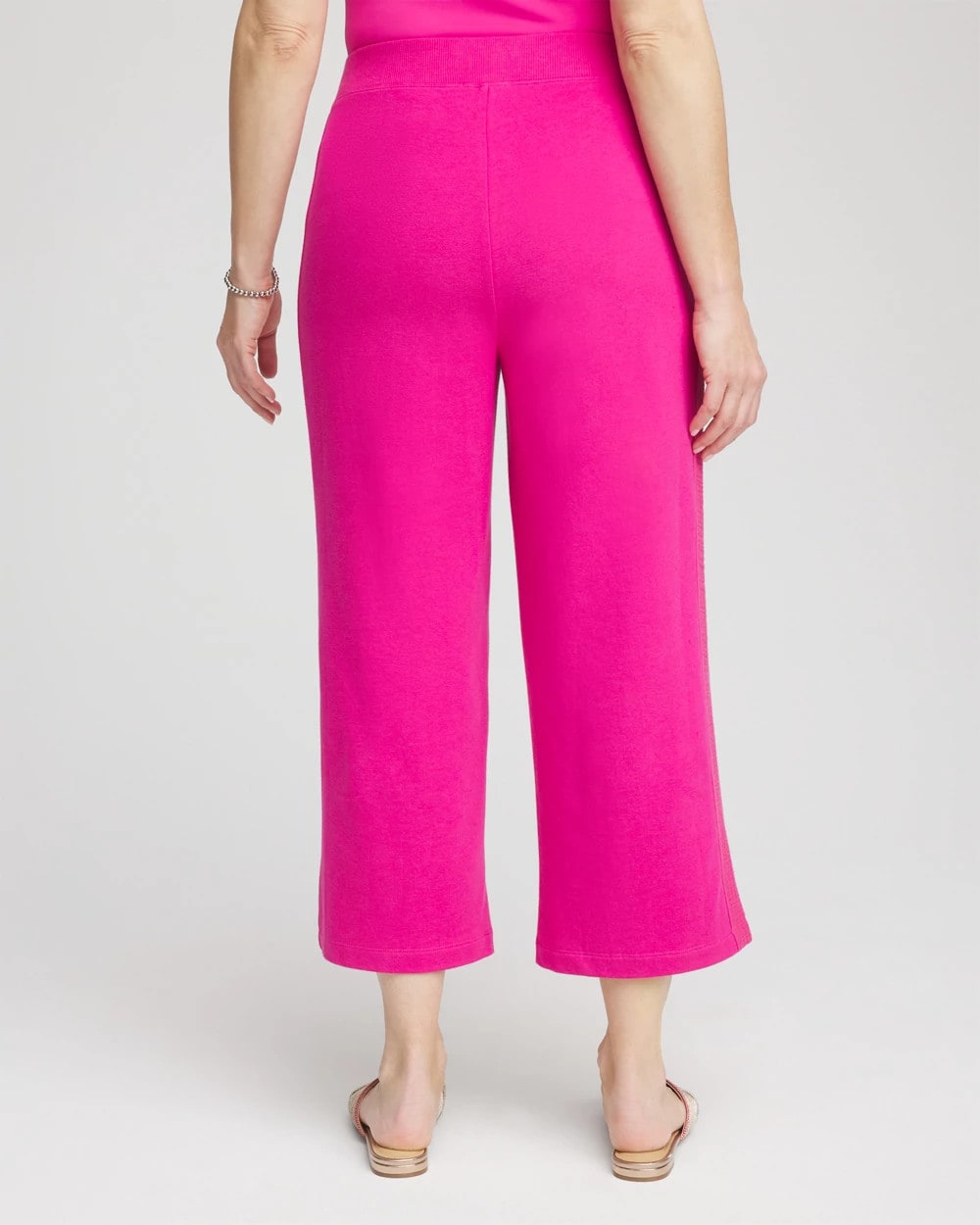 Chico's Collections Zenergy® French Terry Gauze-Inset Cropped Pants