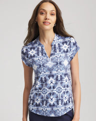 Chico's Collections Zenergy® UPF Printed Polo Top