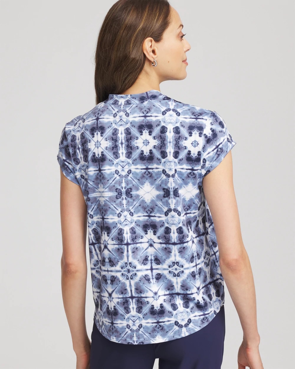 Chico's Collections Zenergy® UPF Printed Polo Top