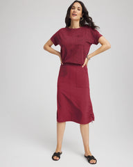 Chico's Collections Zenergy® UPF Bungee-Hem Pull-On Skirt