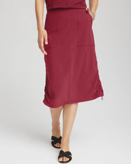 Chico's Collections Zenergy® UPF Bungee-Hem Pull-On Skirt