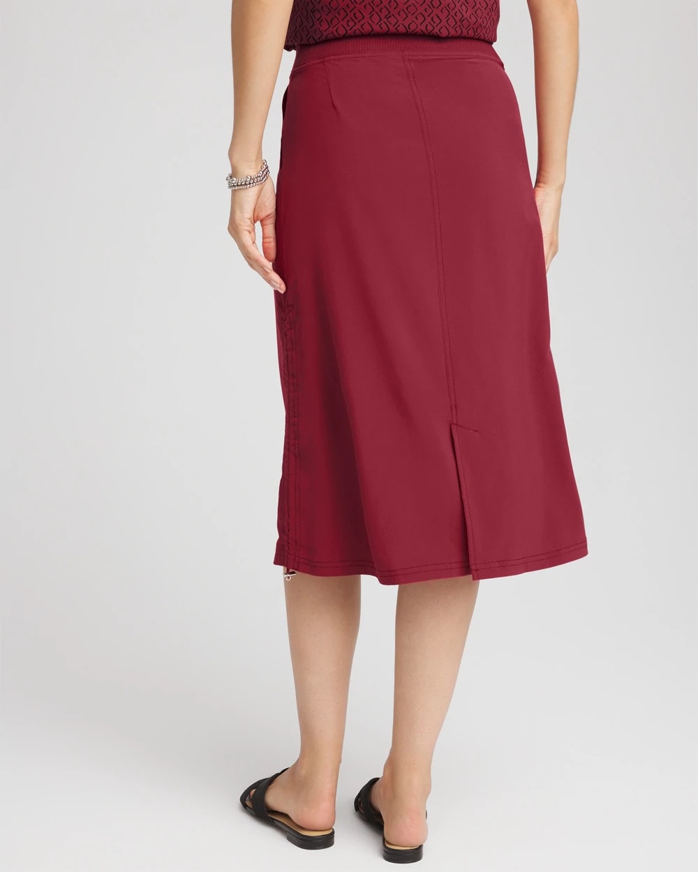 Chico's Collections Zenergy® UPF Bungee-Hem Pull-On Skirt