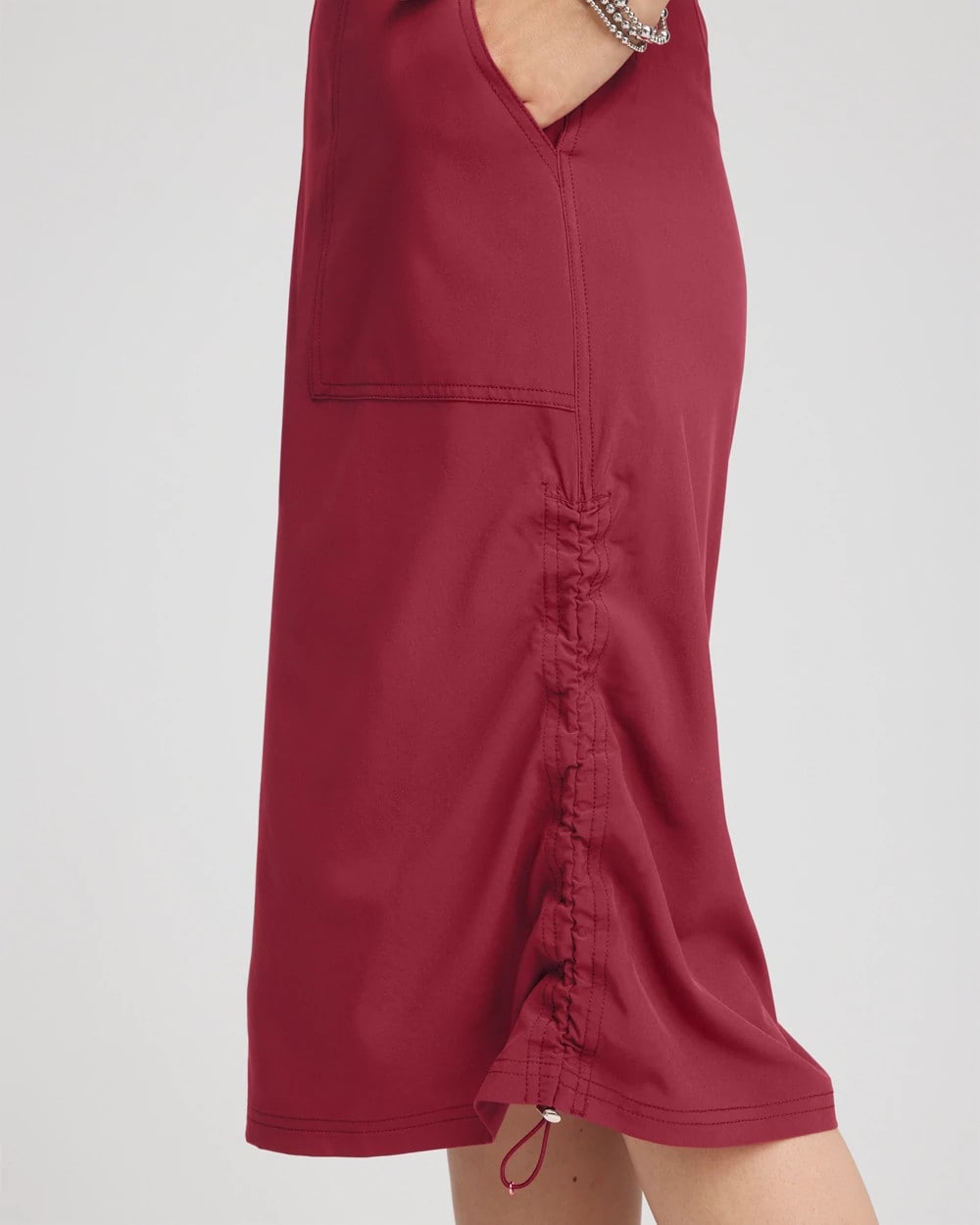 Chico's Collections Zenergy® UPF Bungee-Hem Pull-On Skirt