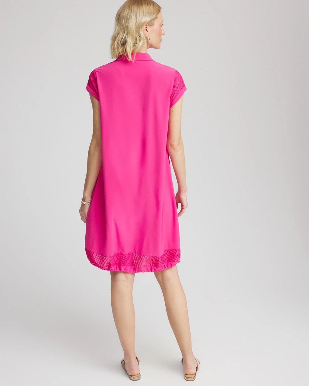 Chico's Collections Zenergy® UPF Mesh-Trim Bungee Dress