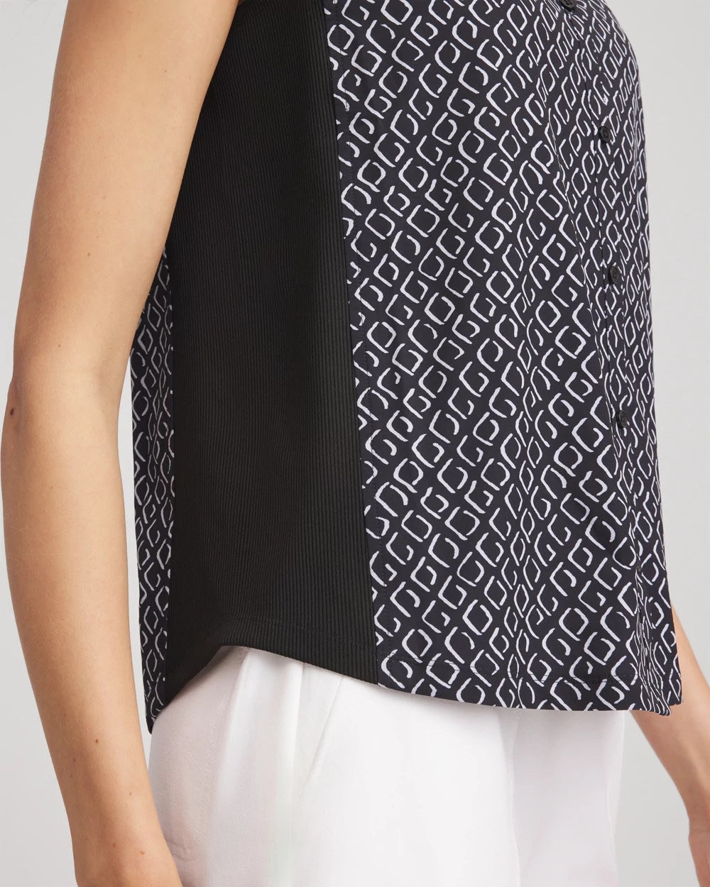 Chico's Collections Zenergy® UPF Geo-Print Shirt