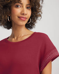 Chico's Collections Zenergy® Embellished Short-Sleeve Top
