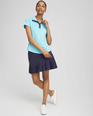 Chico's Collections Zenergy® UPF Mockneck Short-Sleeve Top
