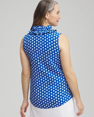 Chico's Collections ® UPF Neema Dot Ruffle Tank