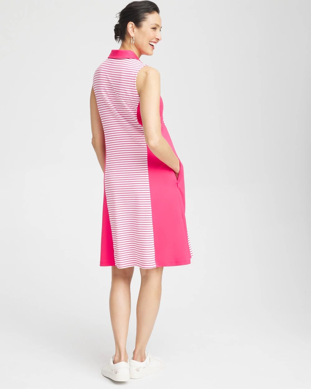Chico's Collections Zenergy® UPF Knit Block Stripe Dress