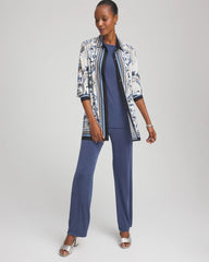 Chico's Collections Travelers™ Collection Paisley Mesh Shirt Jacket