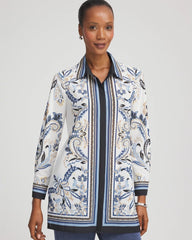 Chico's Collections Travelers™ Collection Paisley Mesh Shirt Jacket