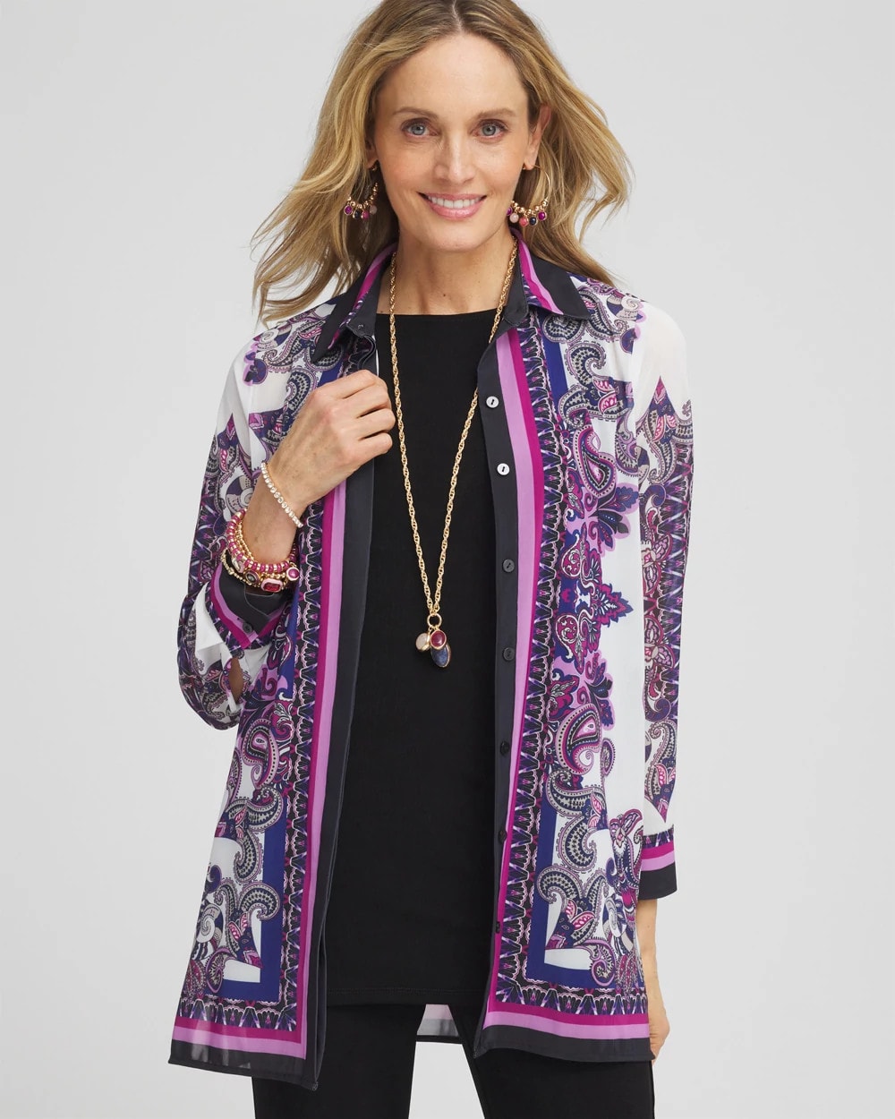 Chico's Collections Travelers™ Collection Mesh Shirt Jacket