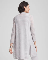 Chico's Collections Travelers™ Zebra-Motif Metallic Cardigan