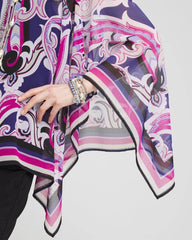 Chico's Collections Travelers™ Paisley Chiffon Layered Top