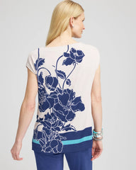 Chico's Collections Travelers™ Wildflower Cap-Sleeved Tunic