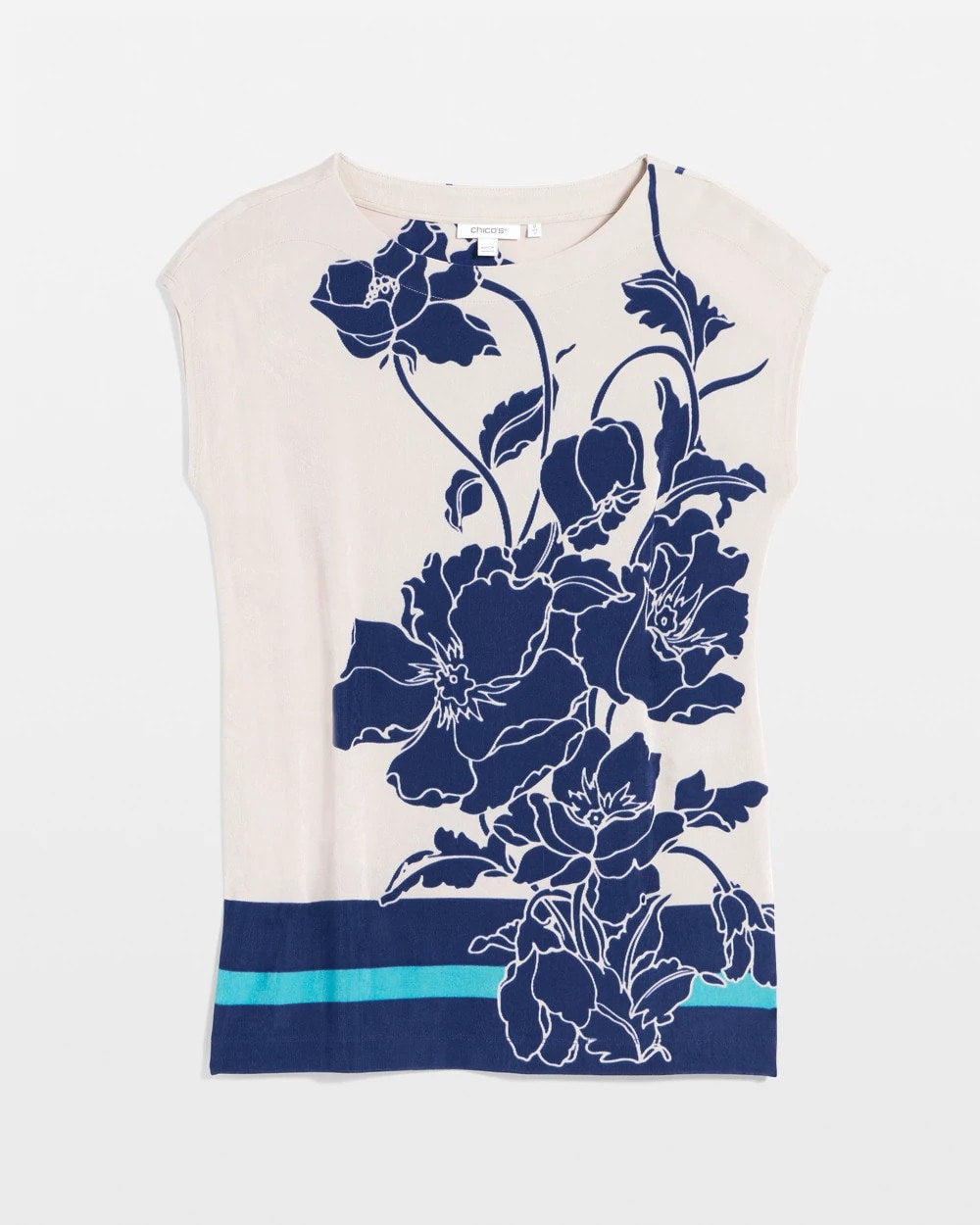 Chico's Collections Travelers™ Wildflower Cap-Sleeved Tunic