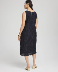 Chico's Collections Travelers™ Mesh Appliqué Midi Dress