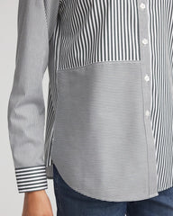 Chico's Collections No Iron™ Colorblock Striped Shirt