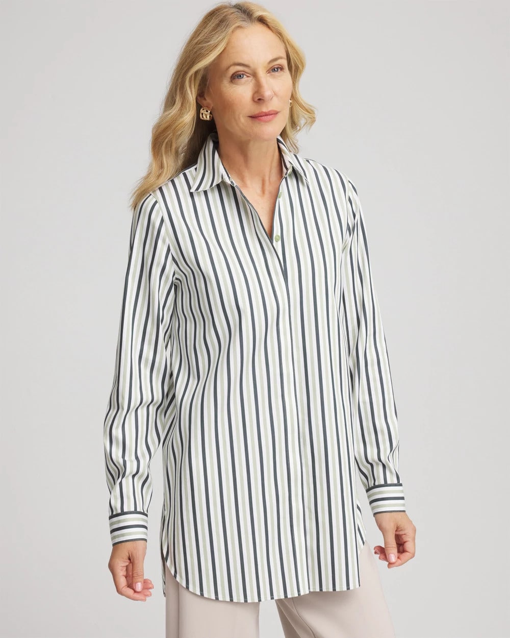 Chico's Collections No Iron™ Striped Shirt