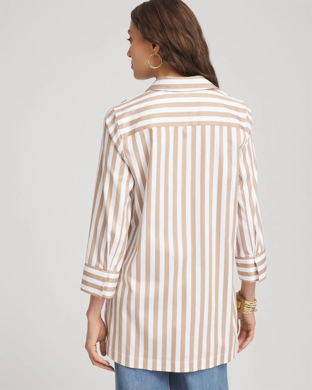 Chico's Collections No Iron™ Neutral Striped Tunic