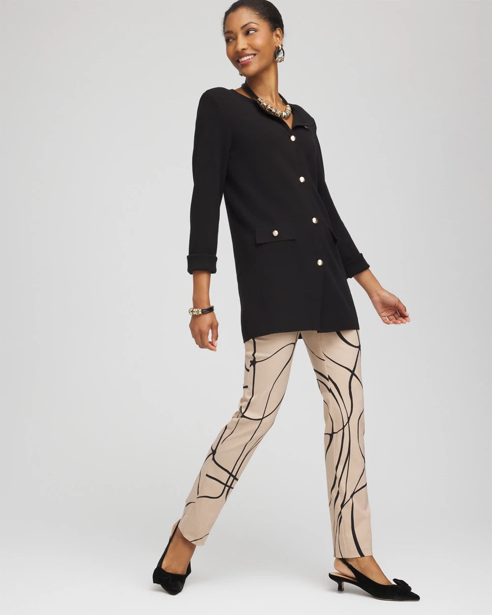 Chico's Collections Brigitte™ Golden Leaf Slim Full-Length Pants