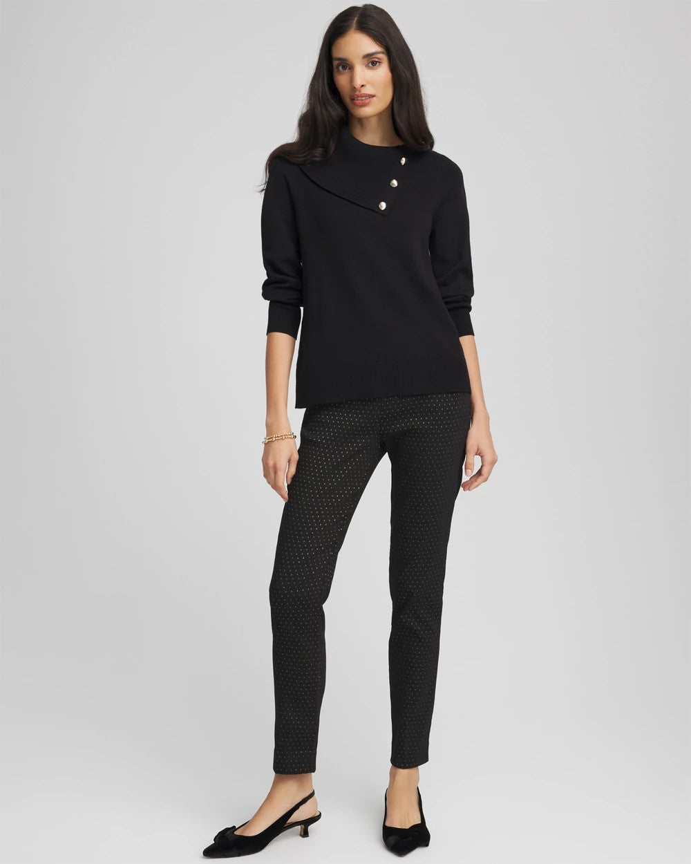Chico's Collections Brigitte™ Slim Ankle Jacquard Pants