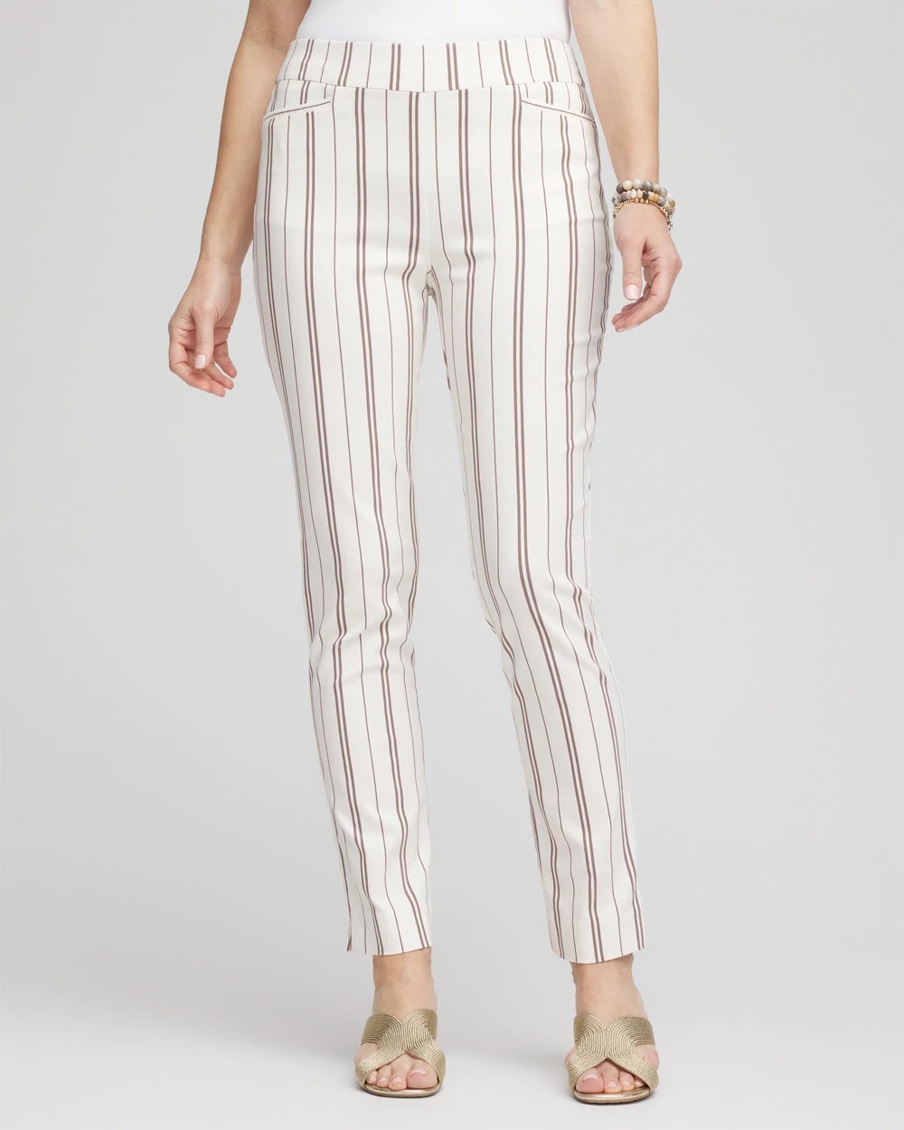 Chico's Collections Brigitte™ Striped Ankle Pants