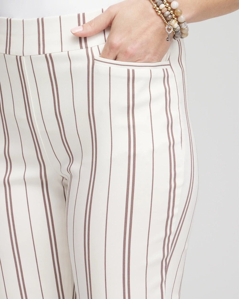 Chico's Collections Brigitte™ Striped Ankle Pants