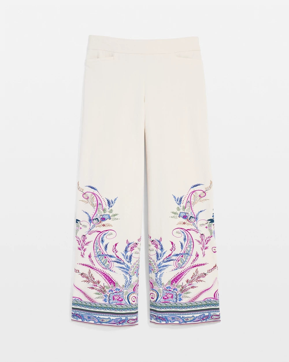 Chico's Collections Brigitte™ Paisley Wide-Leg Cropped Pants