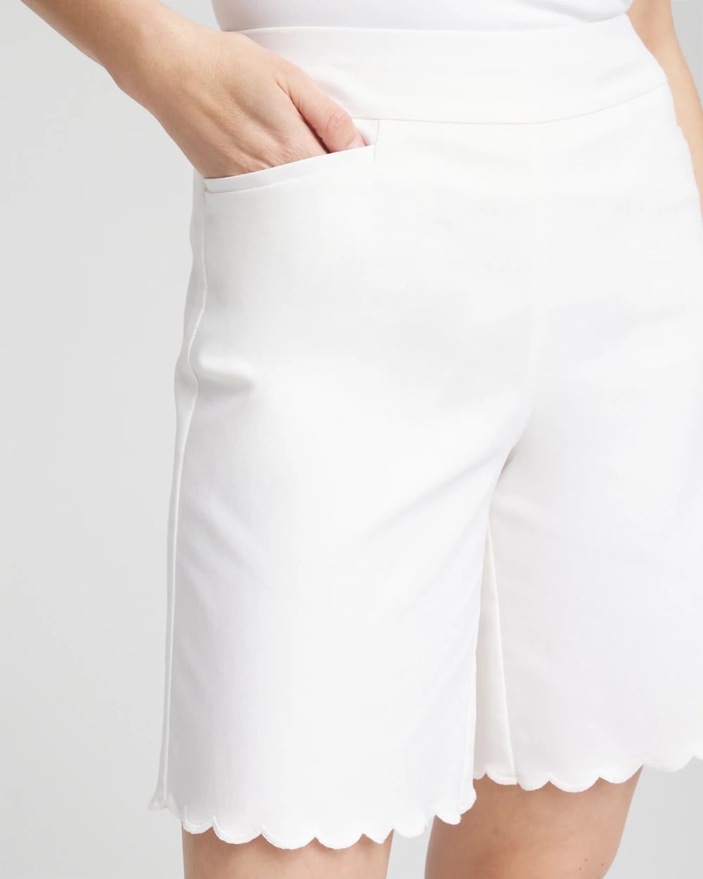 Chico's Collections Brigitte™ Pull-On Scallop-Hem Shorts