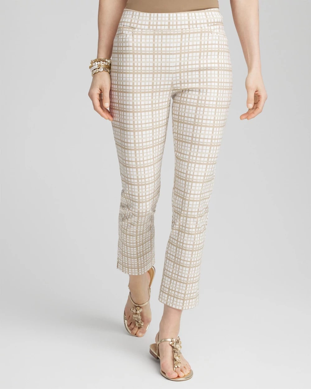 Chico's Collections Brigitte™ Plaid Cropped Pants