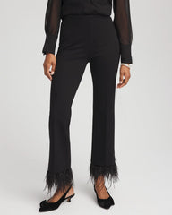 Chico's Collections Juliet Feathered Flared Cropped Pants