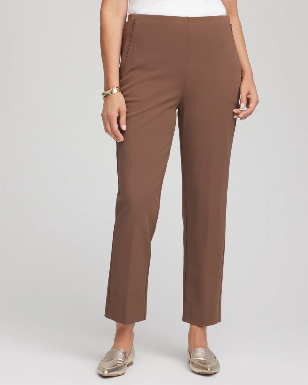 Chico's Collections Lightweight Juliet Straight Ankle Pants