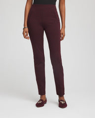 Chico's Collections Circle Jacquard Juliet Slim Ankle Pants