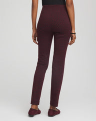 Chico's Collections Circle Jacquard Juliet Slim Ankle Pants