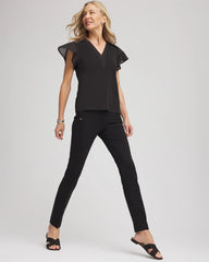 Chico's Collections Juliet Slim Trim Detail Ankle Pants