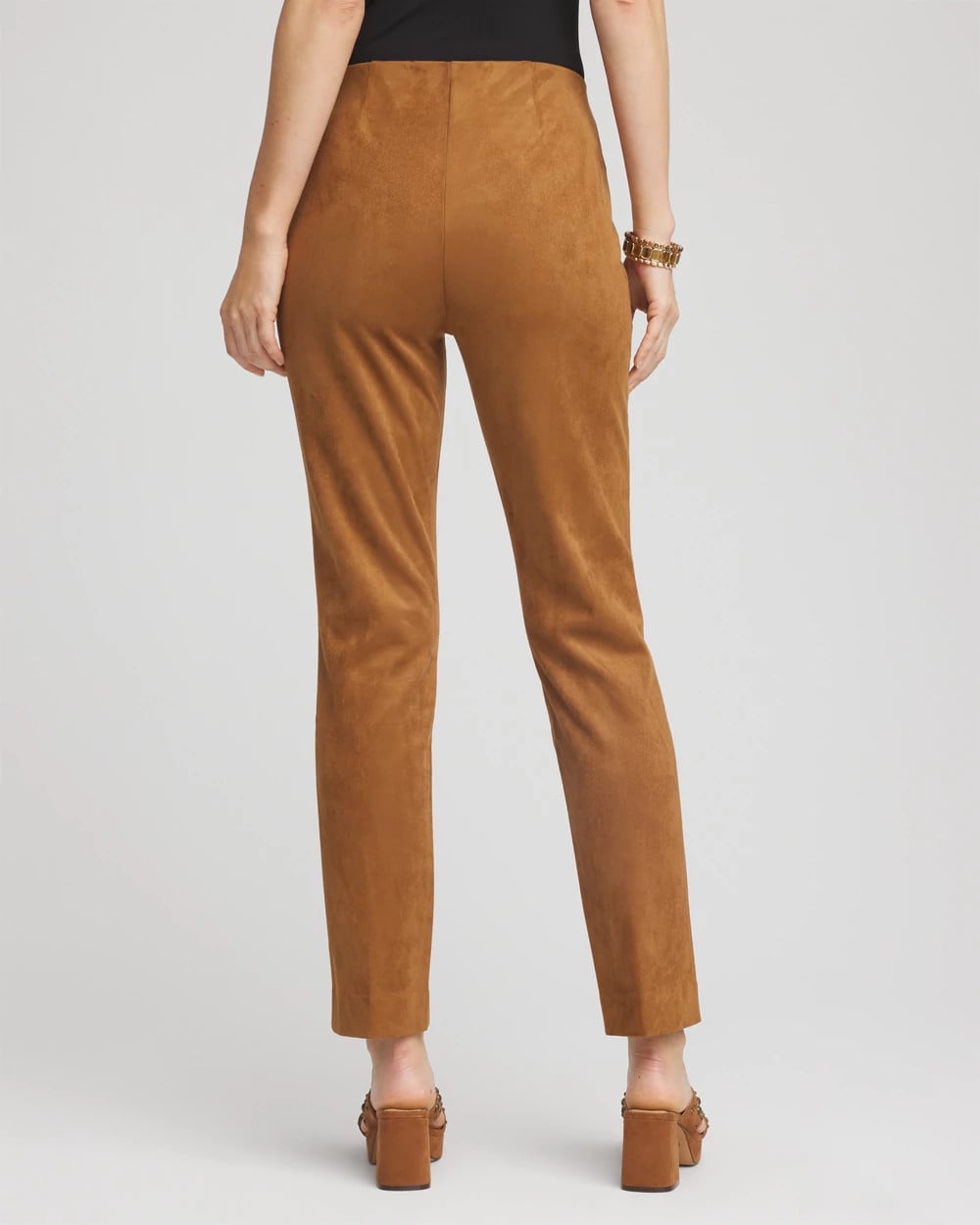 Chico's Collections Faux Suede Juliet Slim Ankle Pants