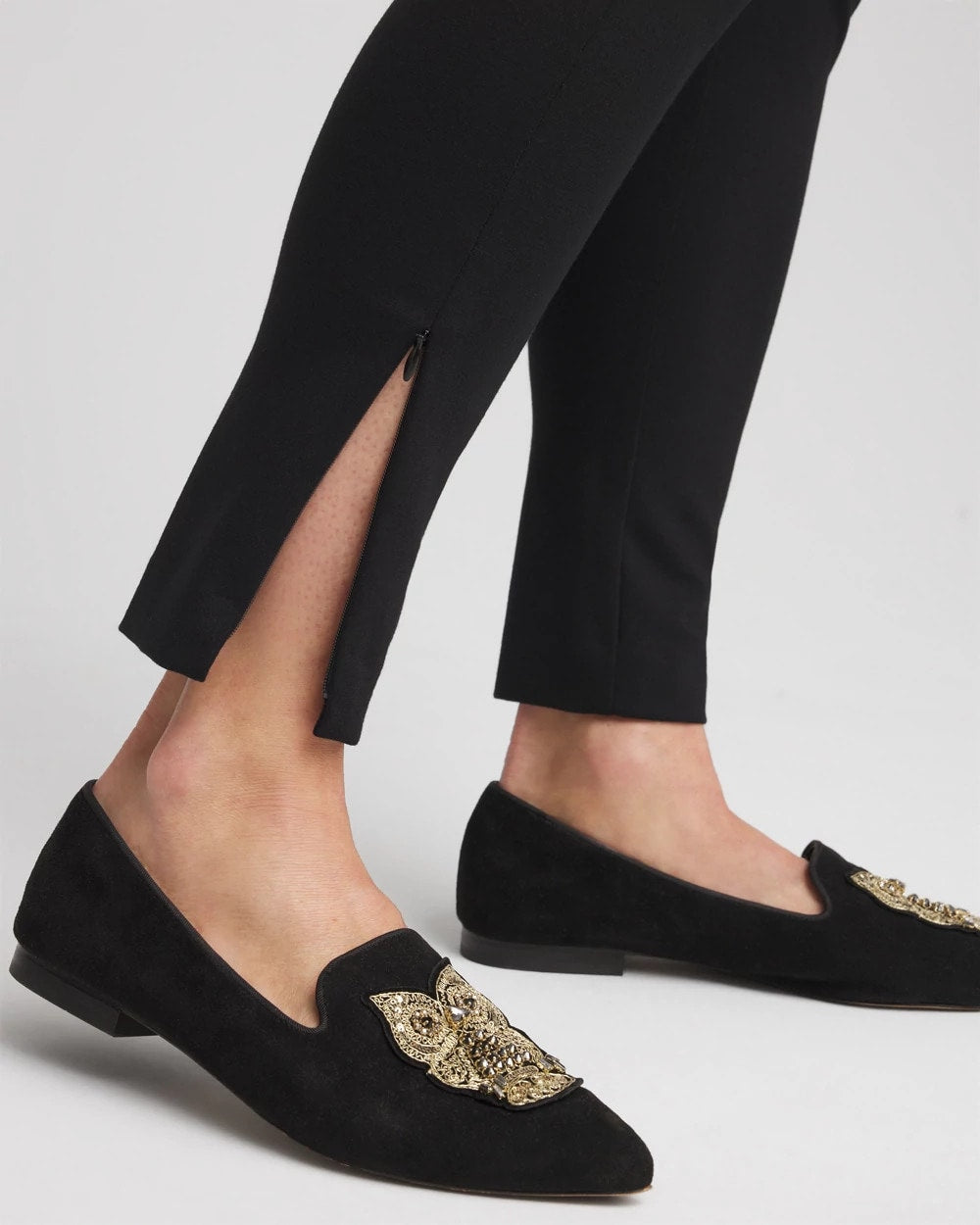 Chico's Collections Juliet Slim Zip-Ankle Leggings