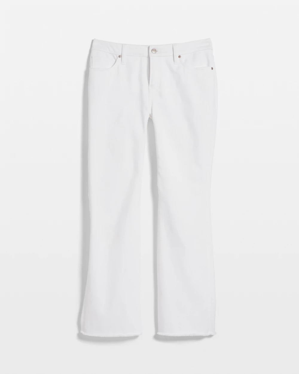 Chico's Collections No-Stain Girlfriend Frayed Flared Jeans