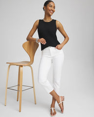 Chico's Collections No Stain Girlfriend Cropped Jeans
