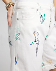 Chico's Collections Girlfriend Cuffed Swing Denim Shorts