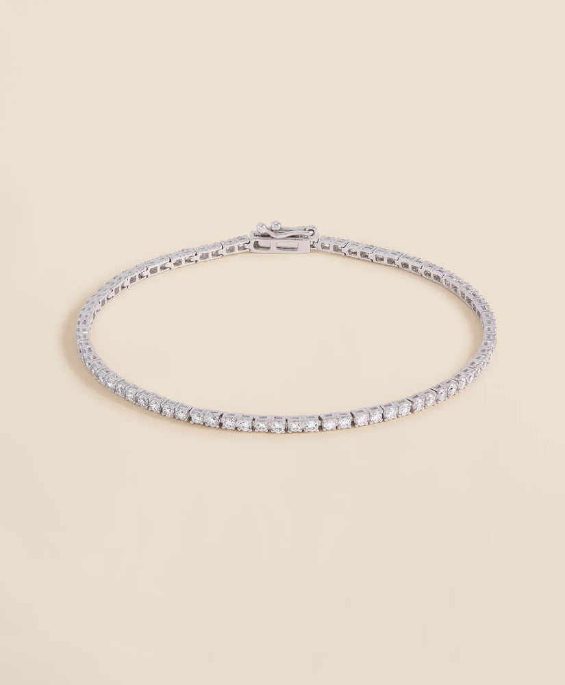 2 CT. Lab-Grown Diamond 14k Gold Link Bracelet
