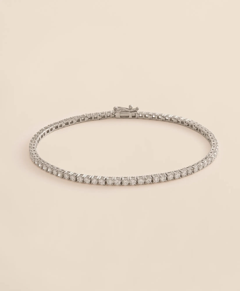 3 CT. Lab-Grown Diamond 14k White Gold Tennis Bracelet