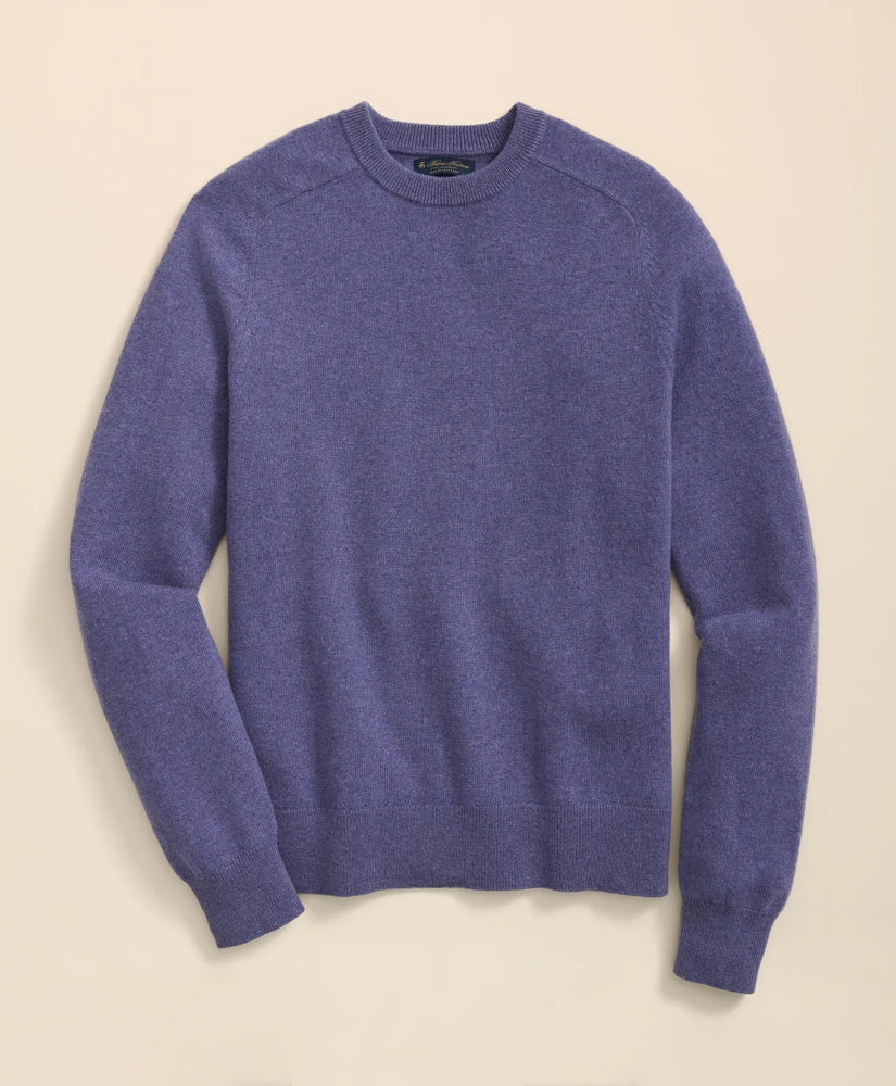 3-Ply Cashmere Crewneck Saddle Shoulder Sweater